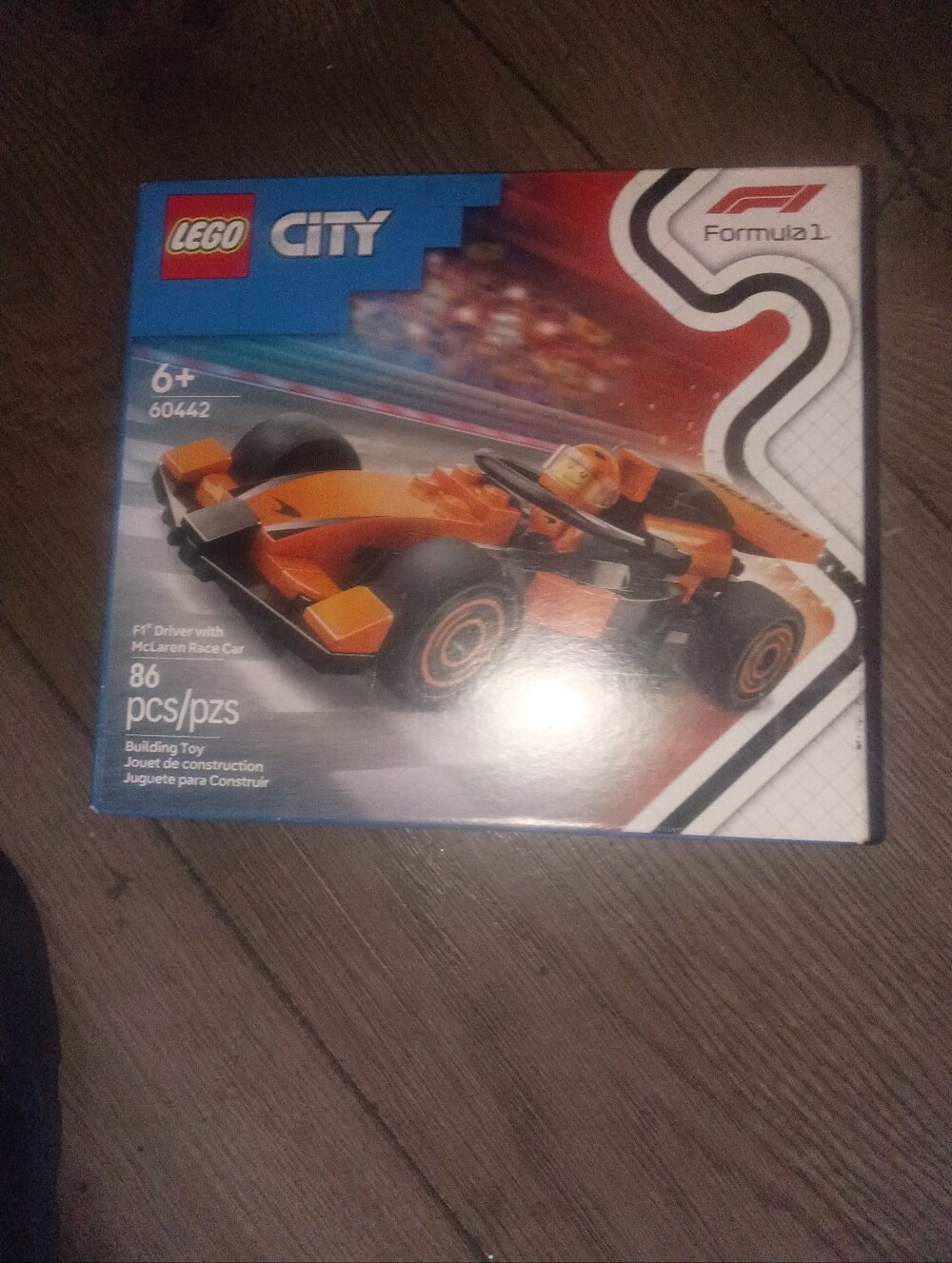 LEGO City Orange and Black Formula 1 Race Car Building Set - 86 pcs